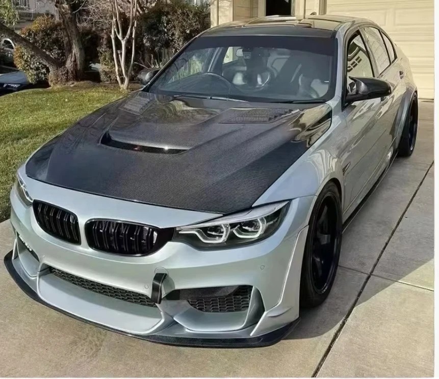For  M3 M4 F80 F82 F83 New Accessories Carbon Fiber Engine Hood with Head Cover and Screws